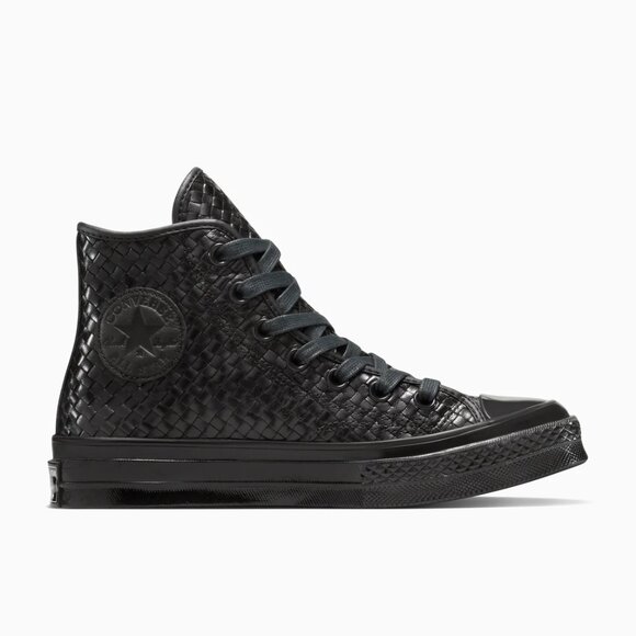 CONVERSE Chuck 70 Woven Leather A14450C 2025 RARE Black Men's High Top Size 10 - Picture 13 of 16